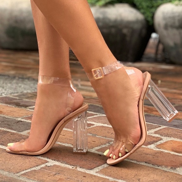 Fashion Nova Shoes - . Fashion Nova Clear Nude Transparent Heels